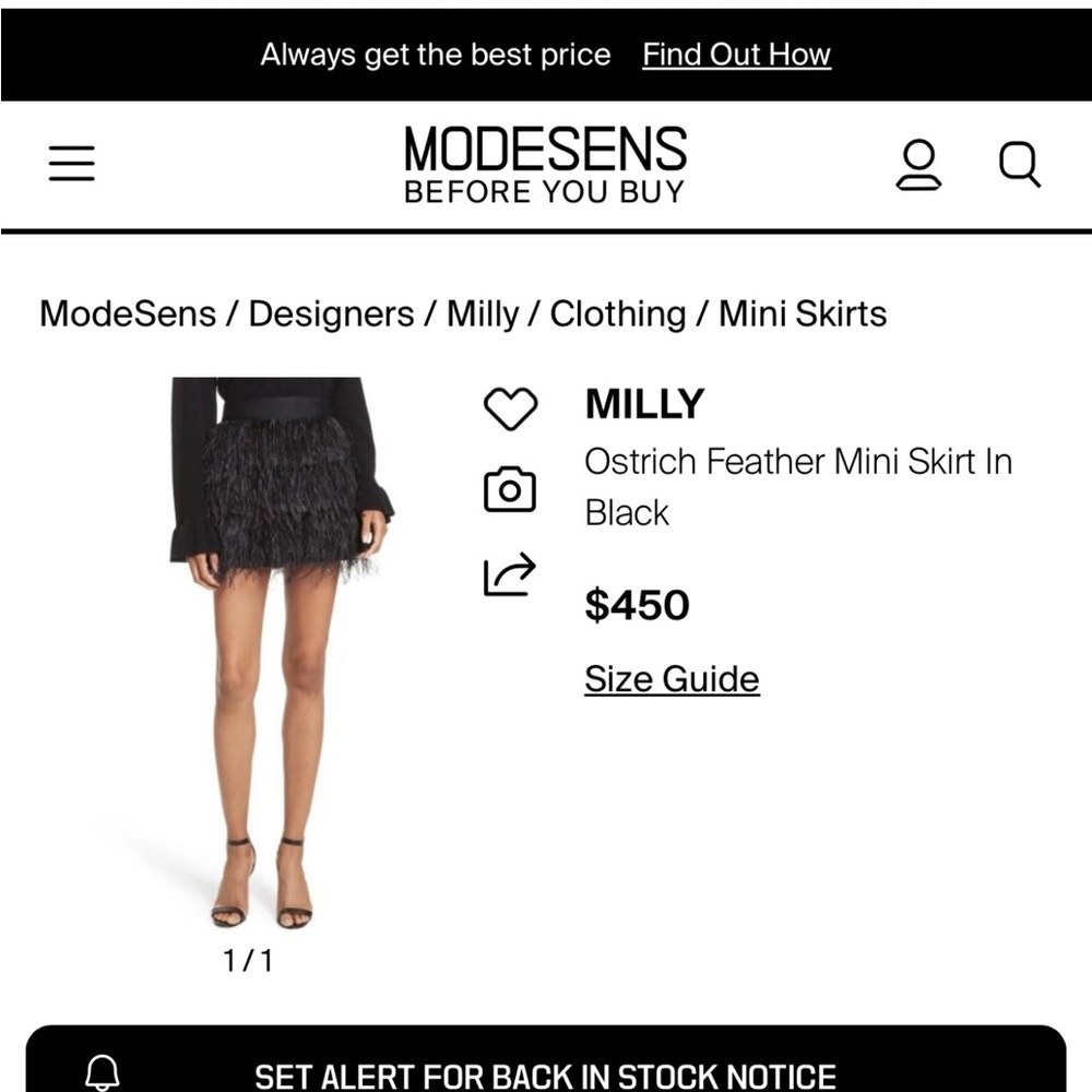 Milly Black Ruffled Mini Skirt Cocktail - Picture 6 of 6